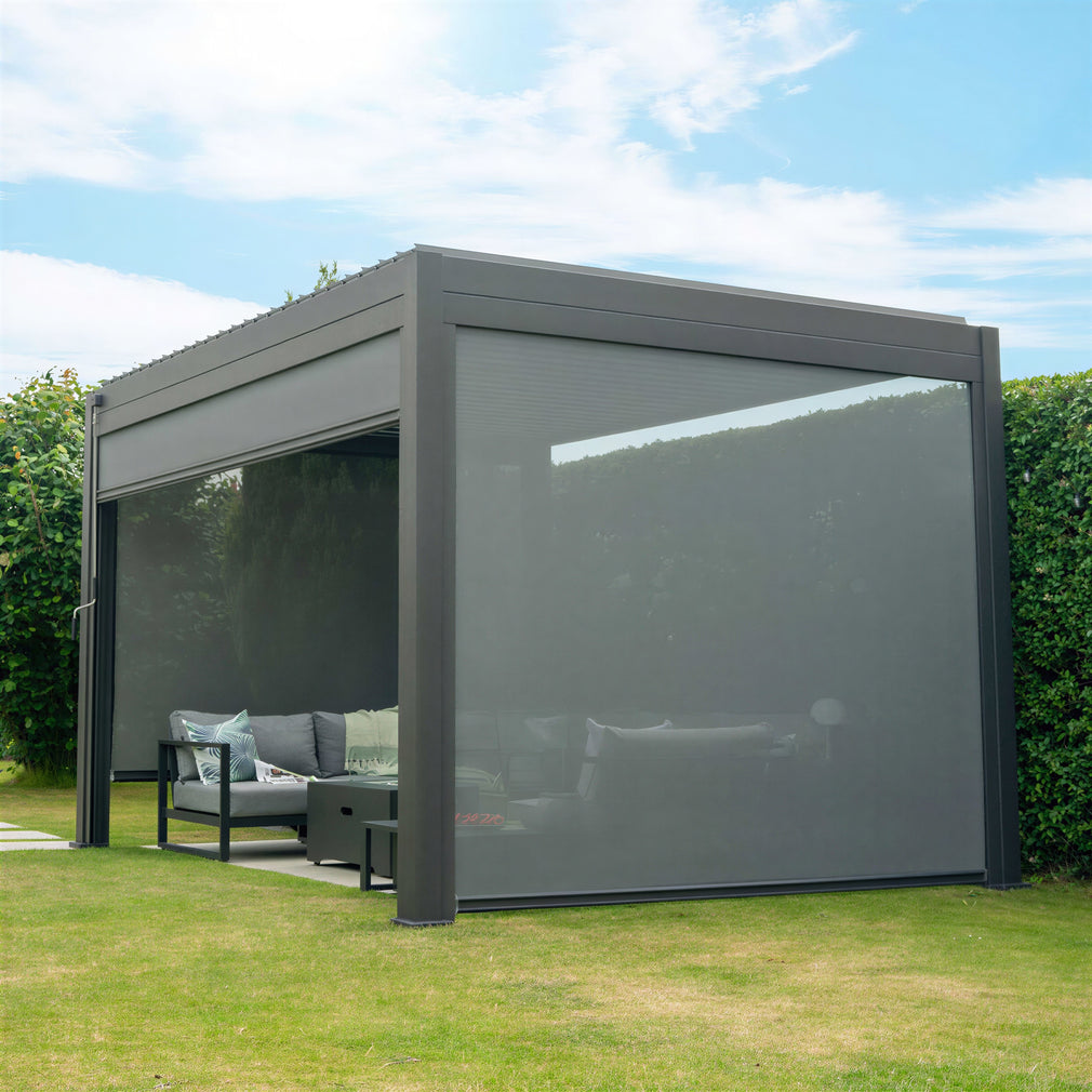 Palm Beach - 3m Privacy Zip Screen, Grey