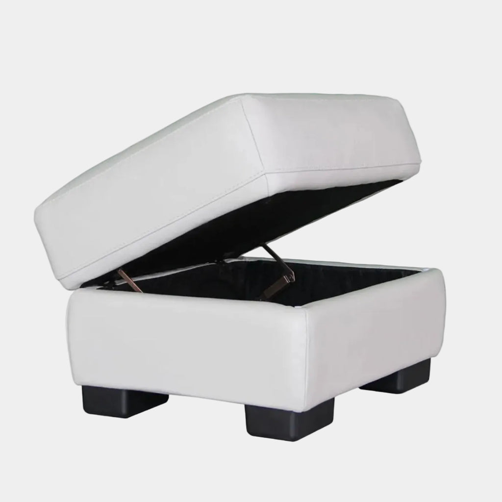 Trapani Storage Footstool Leather