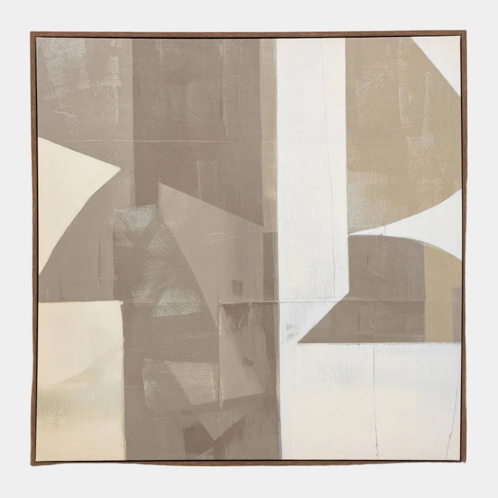 Cemento Abstract - Framed Canvas Wall Art