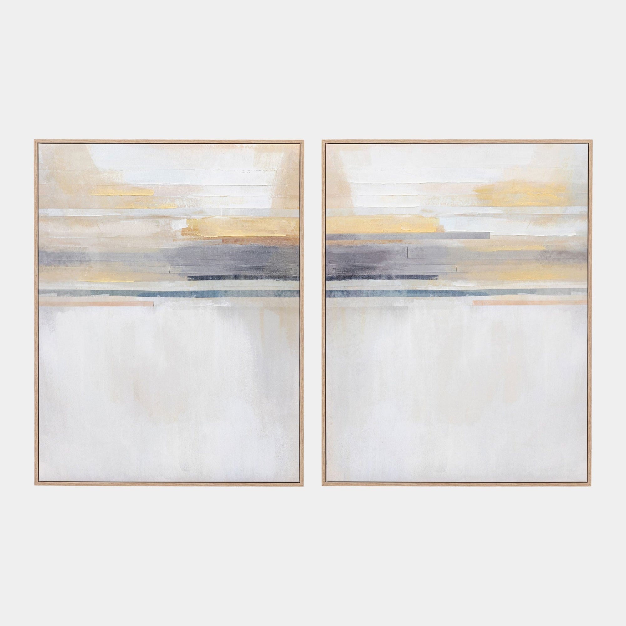 Modern Sunset - Framed Canvas Wall Art, Set of 2