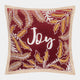 Winter Joy Embroidered - Red Christmas Cushion 50x50cm