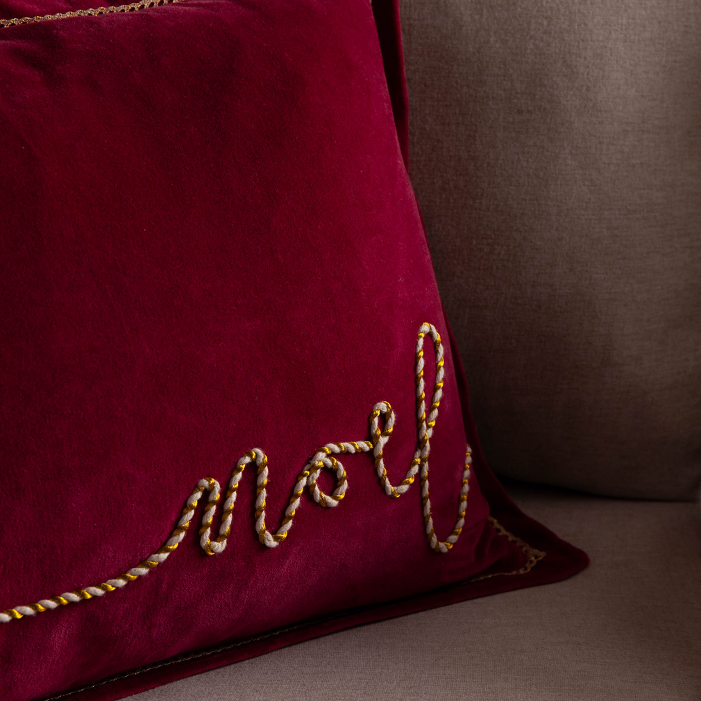 Winter Noel Velvet - Red Cushion 40x60cm