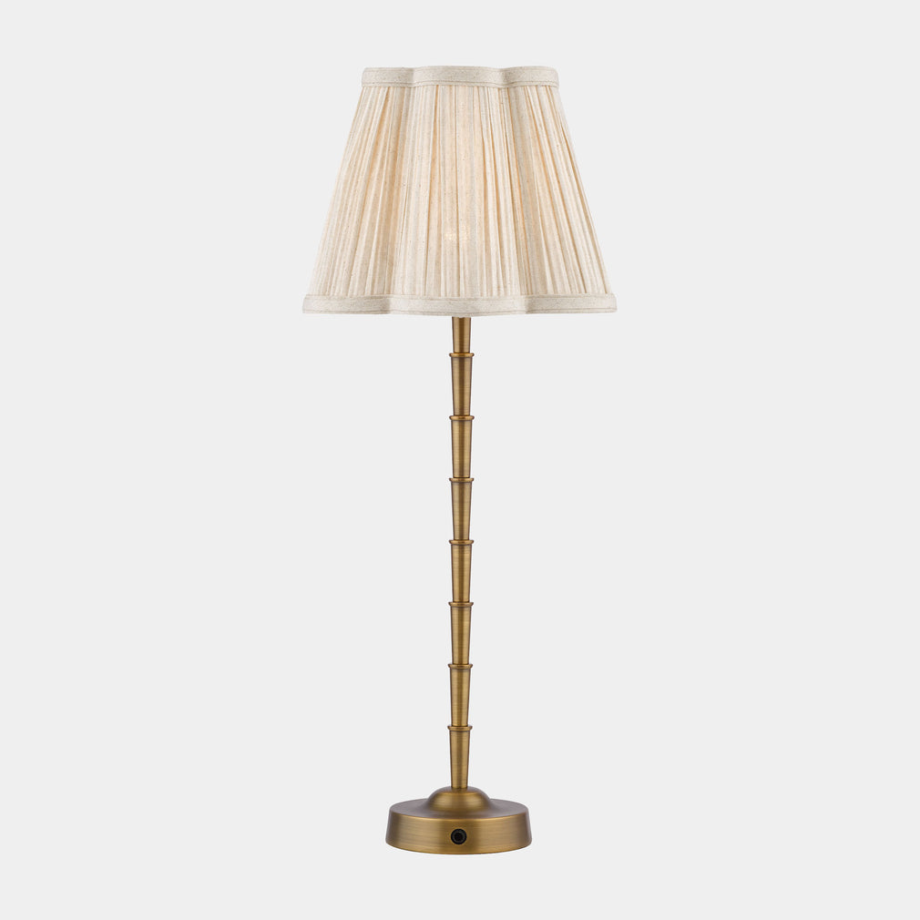 Bamboo Antique Brass - Table Lamp, Rechargeable