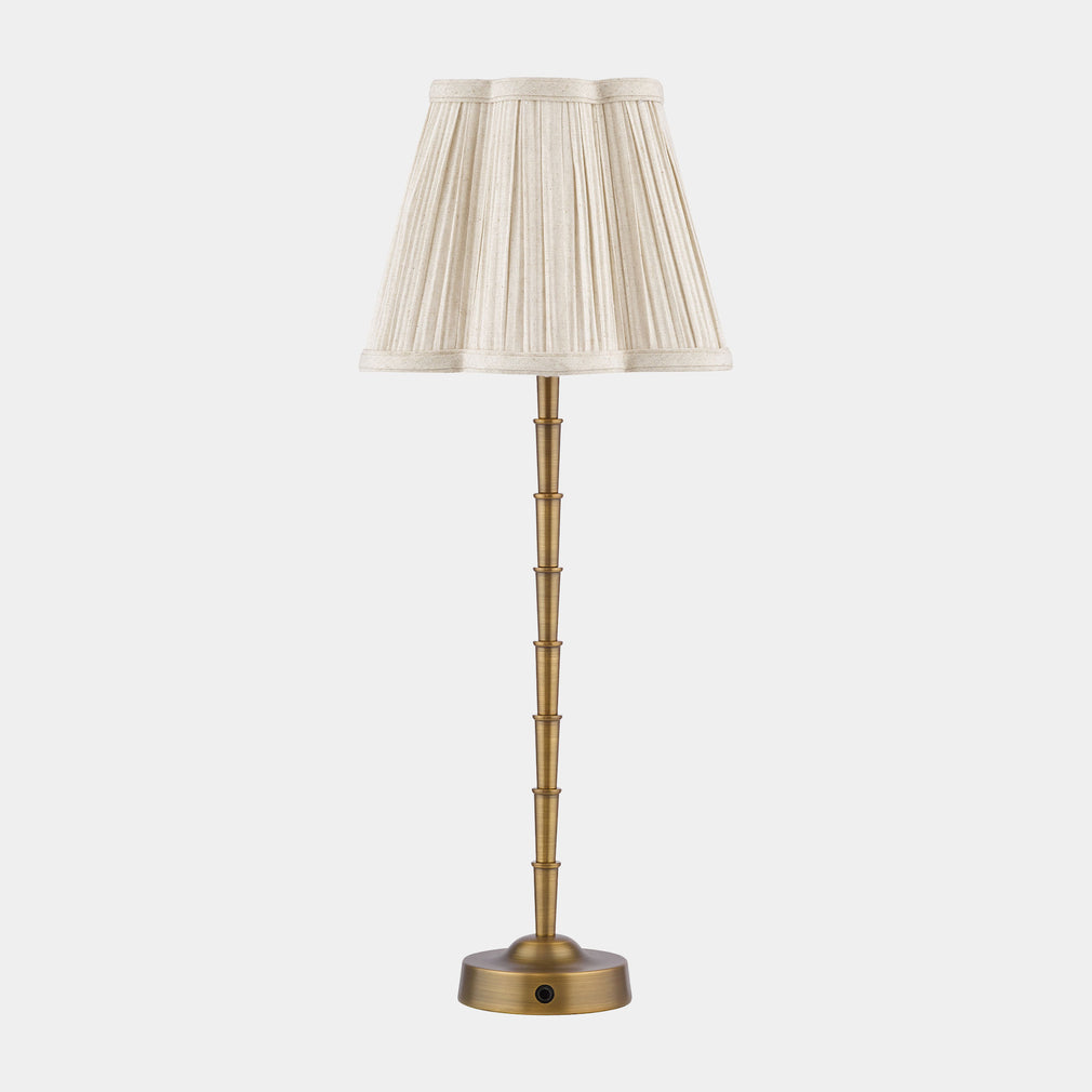 Bamboo Antique Brass - Table Lamp, Rechargeable