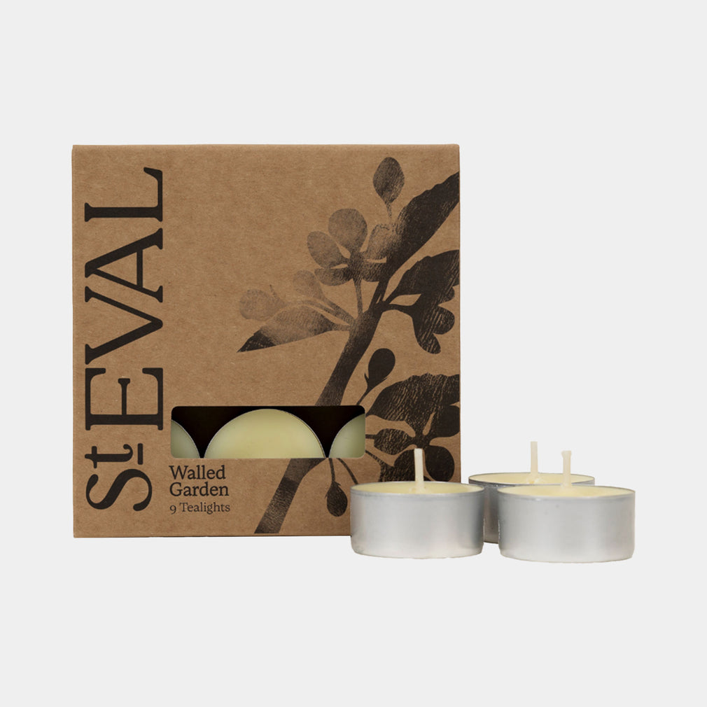 St Eval - Walled Garden Tealights & Tin Candle Set