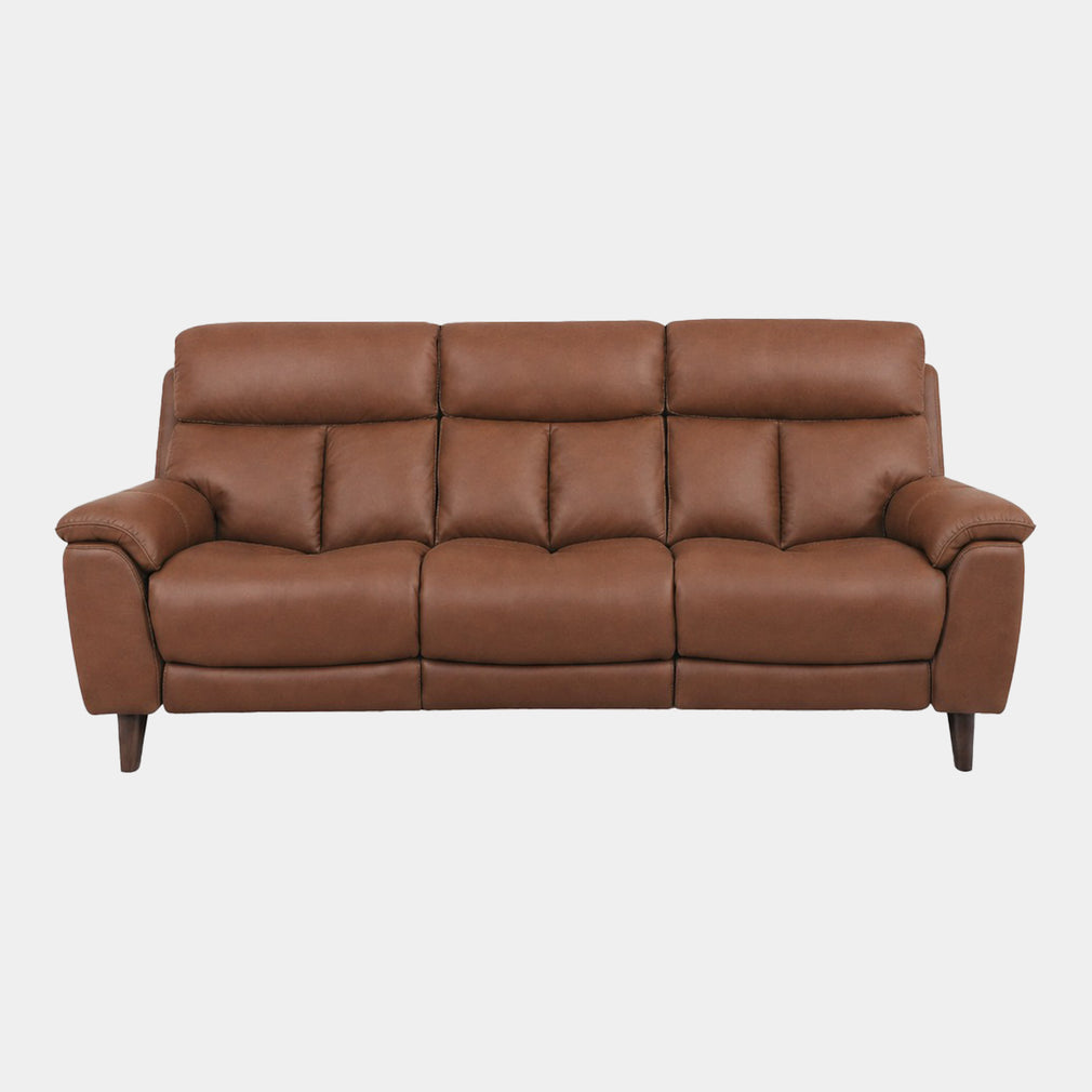 Connecticut - 3 Seat Power Recliner Sofa, Leather Warm Brown - VS-682E