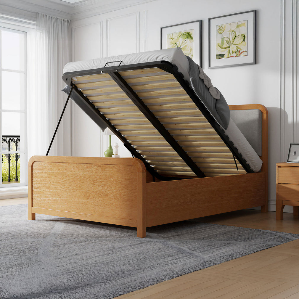 Warrington - Ottoman Bedframe, Curved Headboard