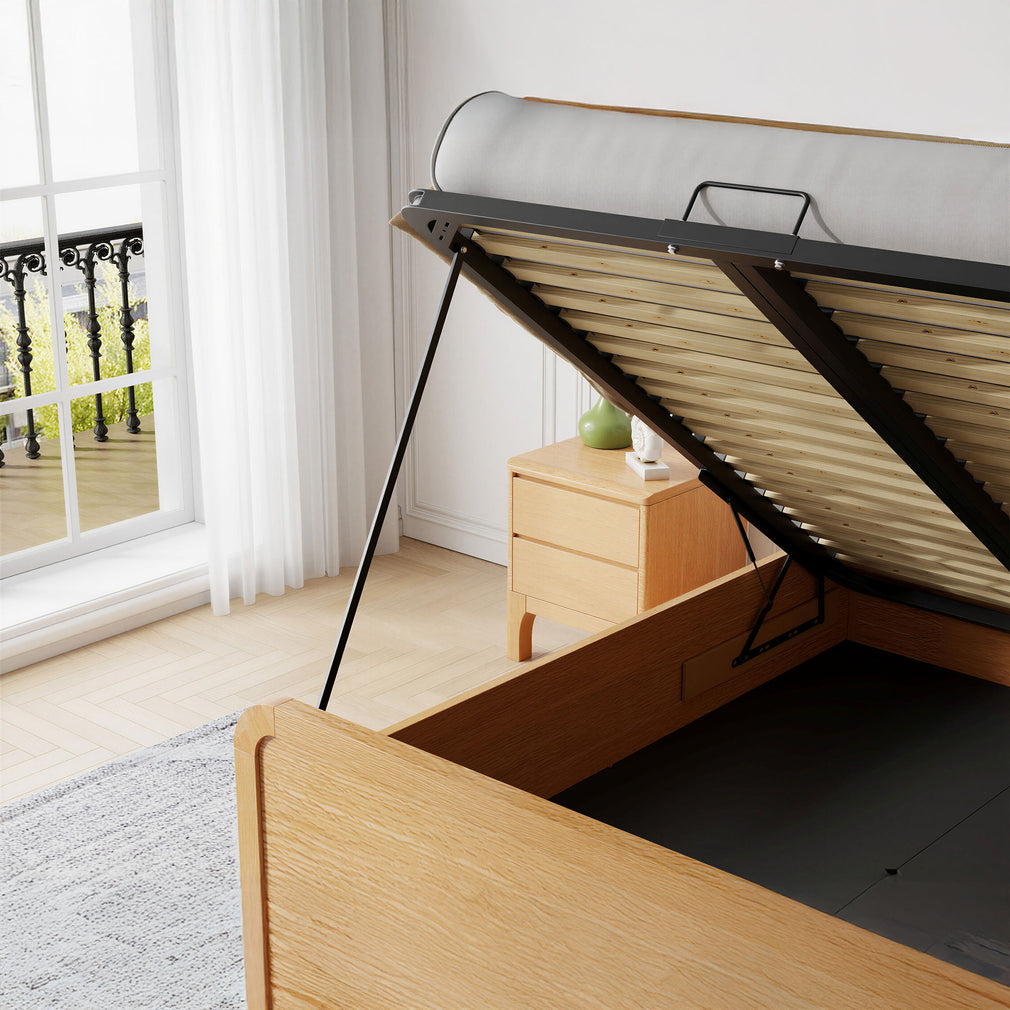 Warrington - Ottoman Bedframe, Curved Headboard