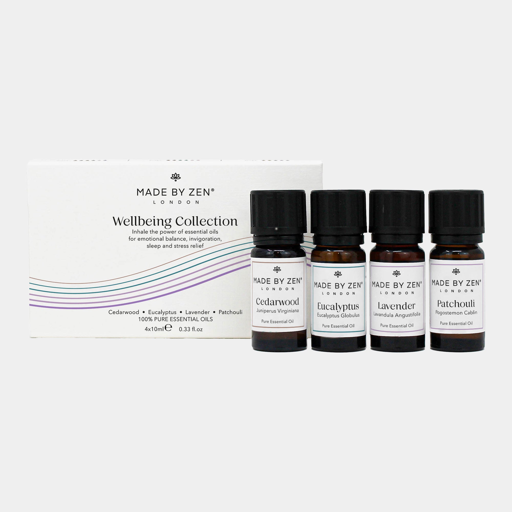 Made By Zen - Classic Essential Oil Wellbeing Collection, Set of 4 10ml
