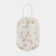Aurelia - Candle Lantern, White & Gold Confetti, Large