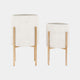 Luxe Geo - Neutral Garden Planters, Set of 2