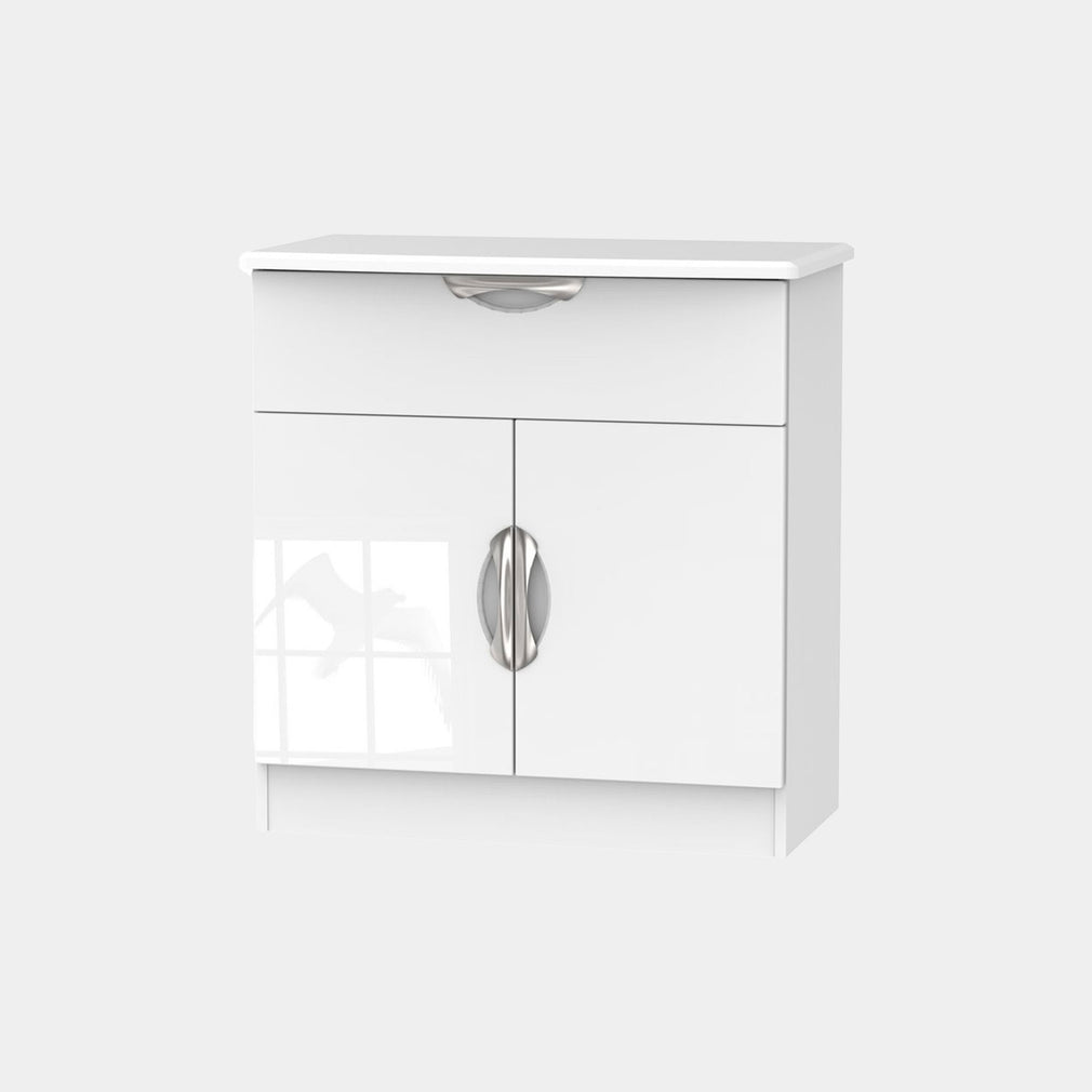 Cornell - 2 Door Sideboard, High Gloss 2 Doors 1 Drawer White