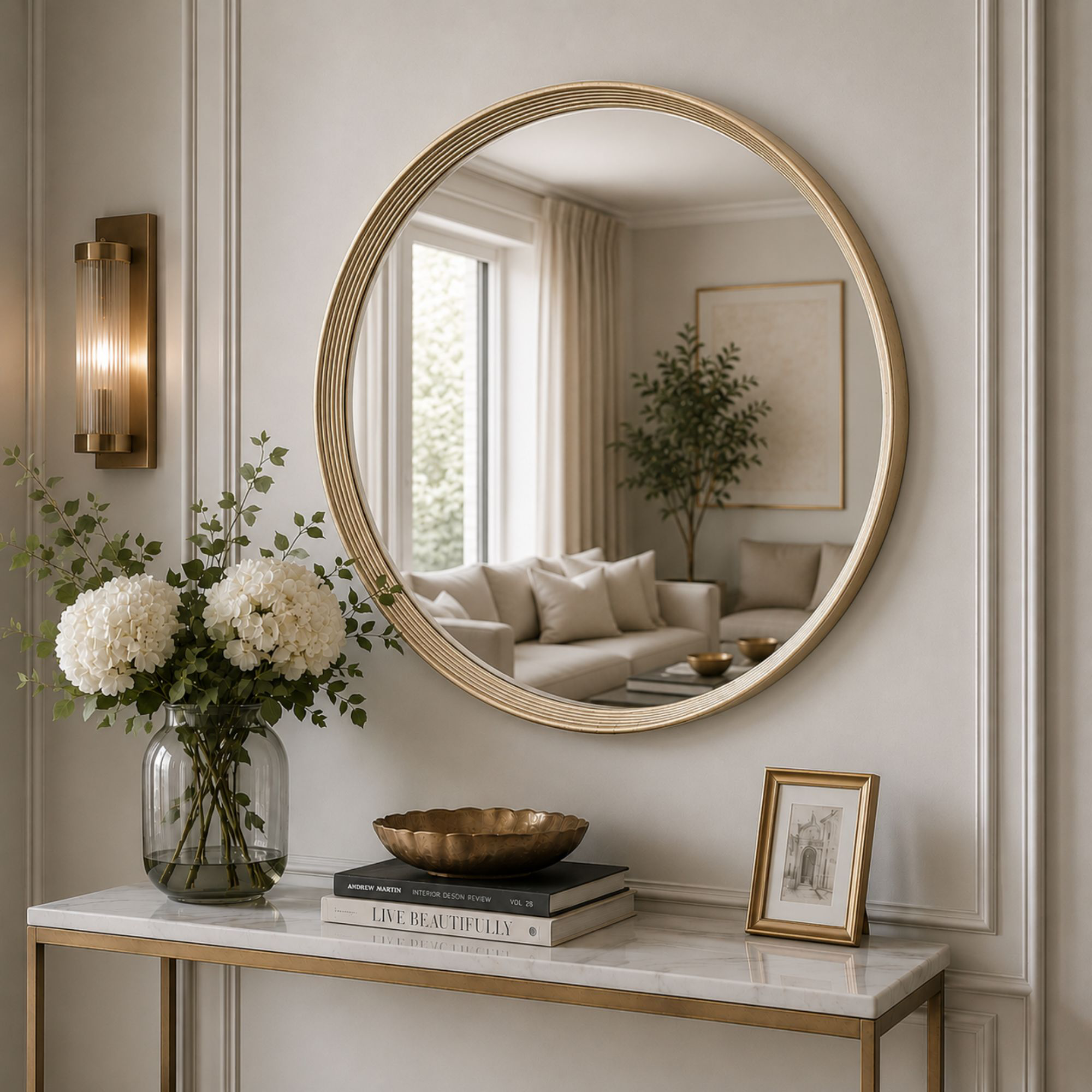 Savoy Gold - Wall Mirror, Round