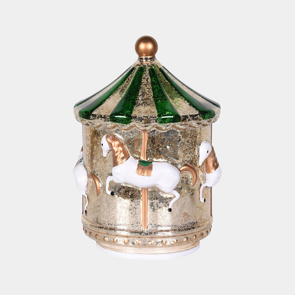 Christmas Carousel Ornament - Light Up Festive Decoration
