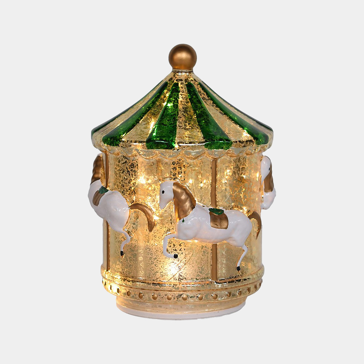Christmas Carousel Ornament - Light Up Festive Decoration