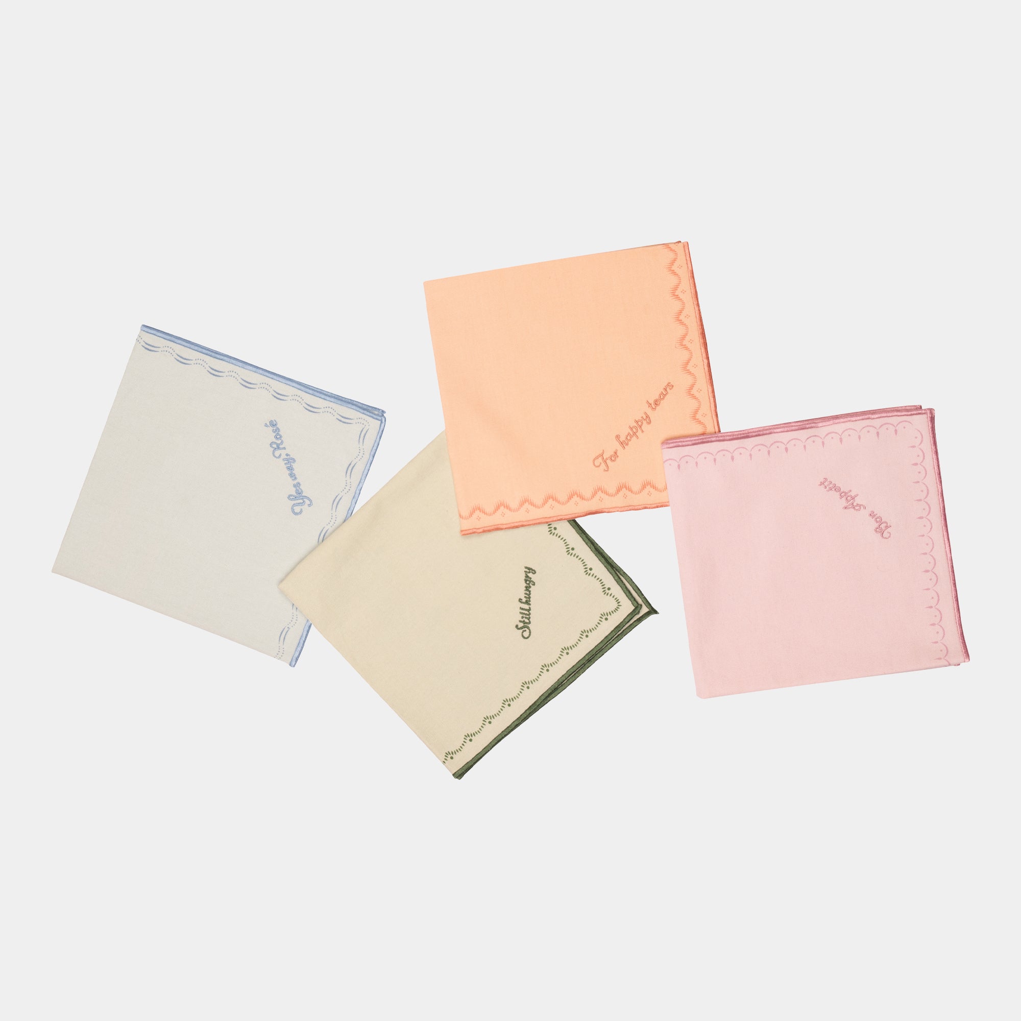 Yvonne Ellen - Embroidered Napkins, Set of 4