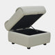 Staten - Square Storage Footstool, Oslo Oyster Leather