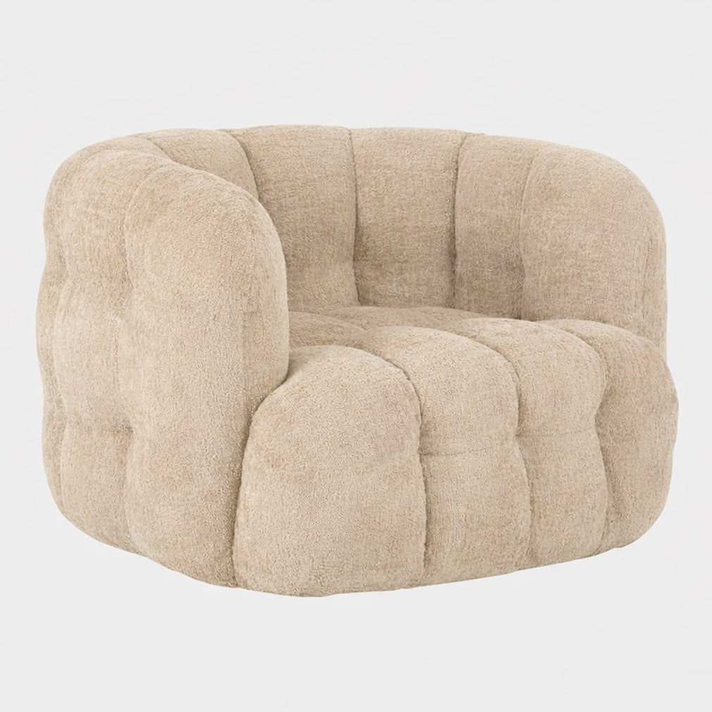 Amsterdam - Swivel Accent Chair In Natural Fabric