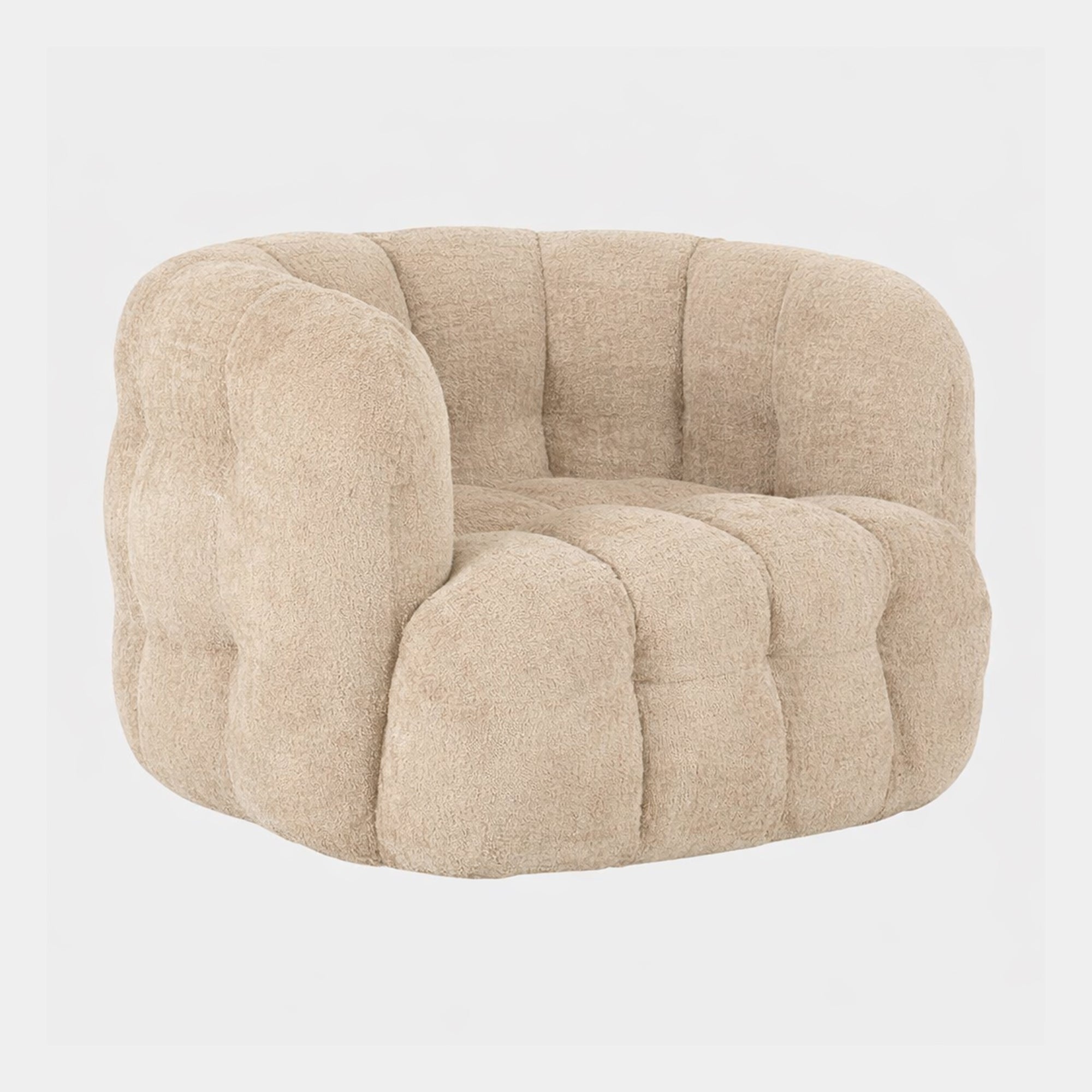 Amsterdam - Swivel Accent Chair In Natural Fabric