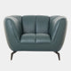 Odyssey - Armchair, Leather Oslo Peacock