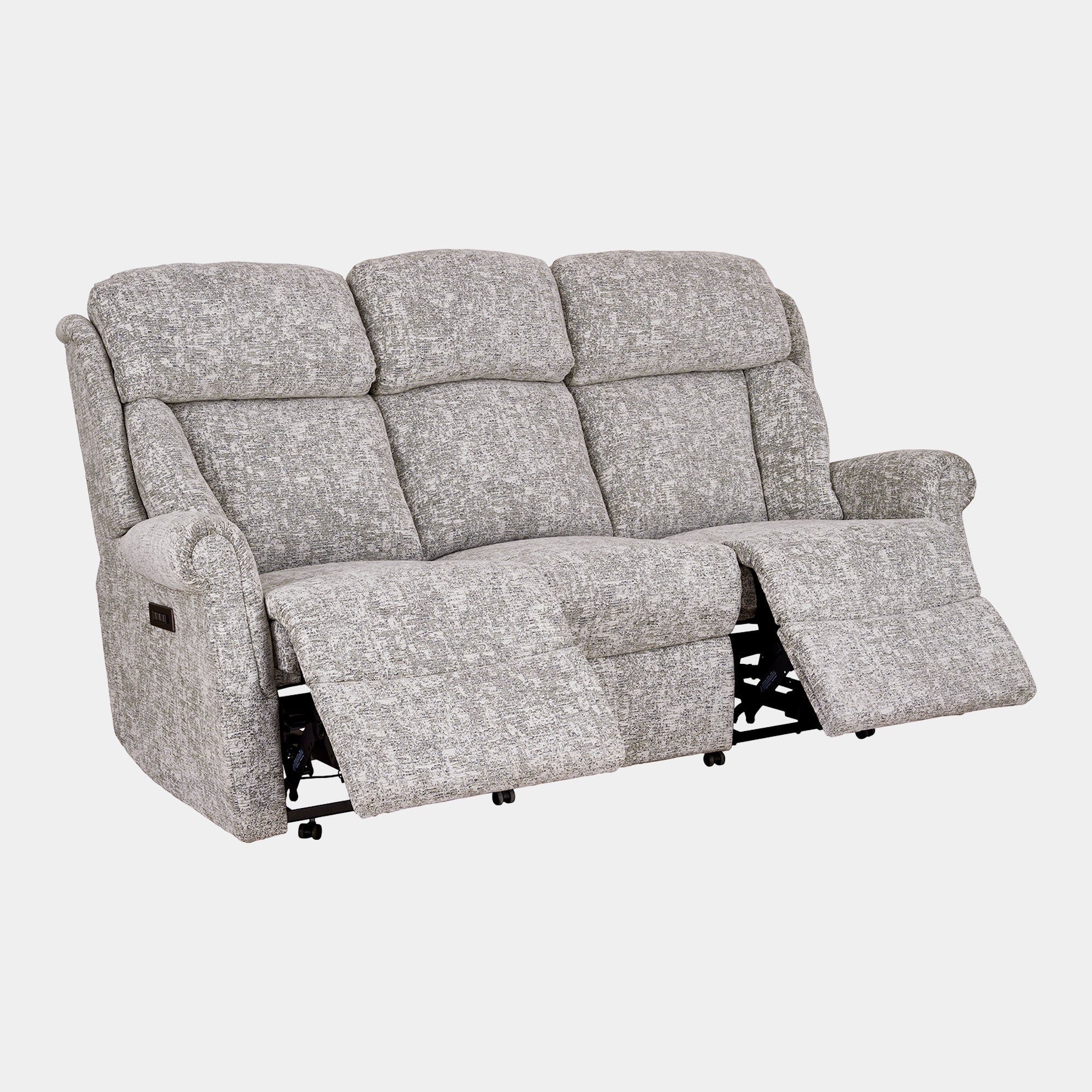 Bibury - 3 Seat Single Motor Recliner, Fabric