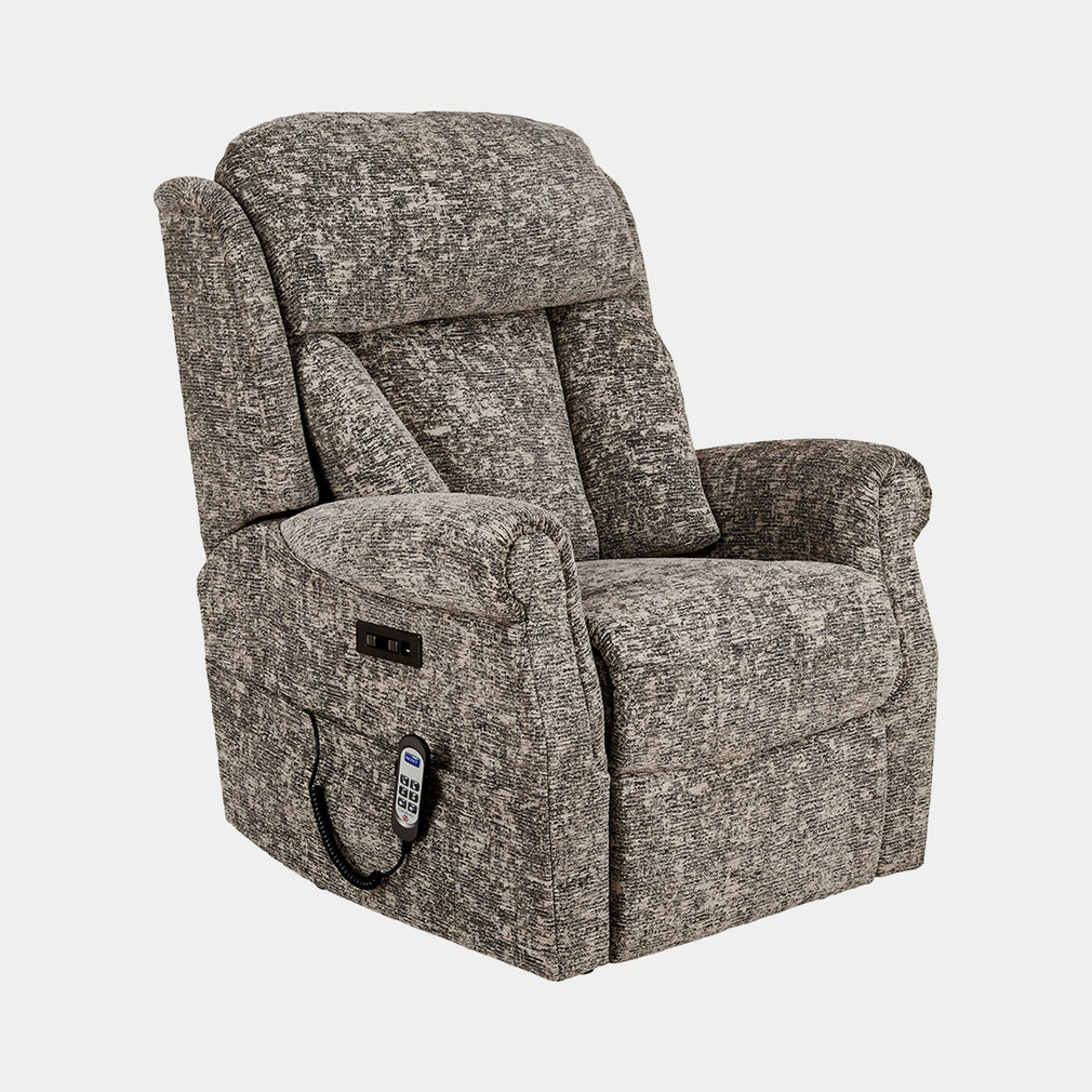 Bibury - Grande Single Motor Recliner Chair, Fabric