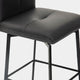 Clover - Swivel Counter Stool In Soleda Leather, Anthracite