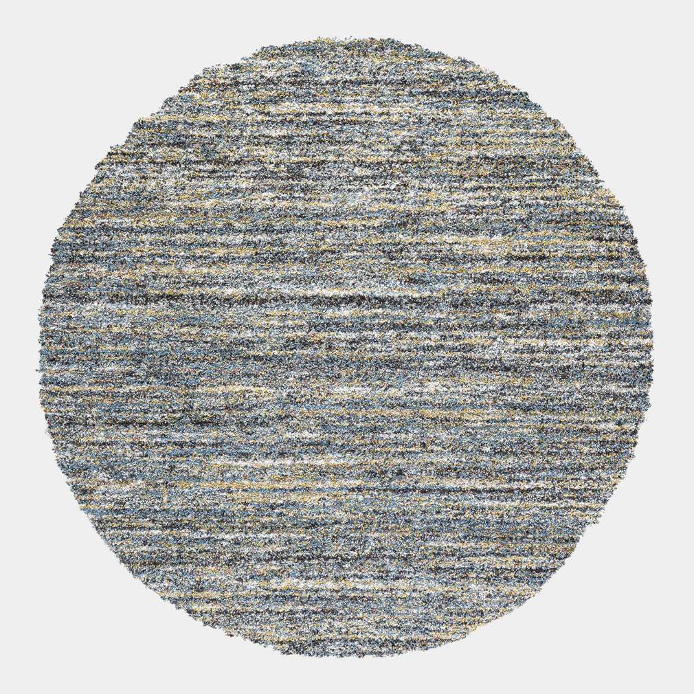 Mehari - Round Rug Blue & Cream - 5949