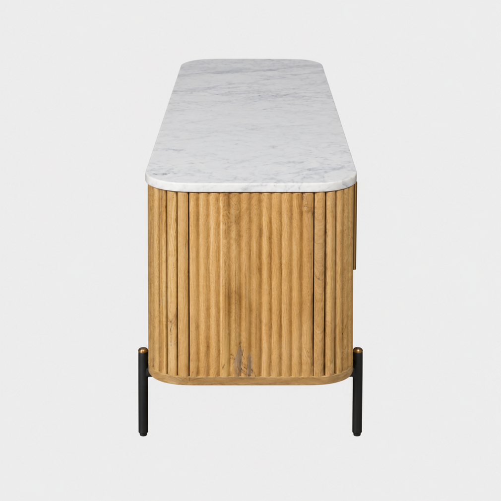 Bombay - Wooden TV Unit, Marble Top