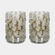 Mercury Mosaic - Lantern Candle Holders Champagne Glass, Set of 2