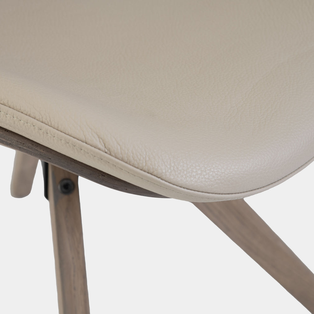 Terra - Swivel Dining Chair in Latte Leather