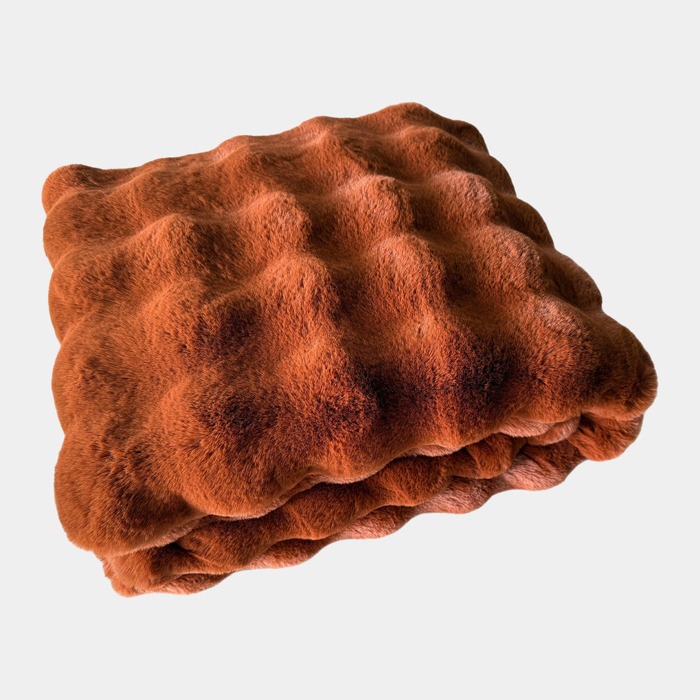Glam Chestnut - Faux Fur Throw 150x200cm