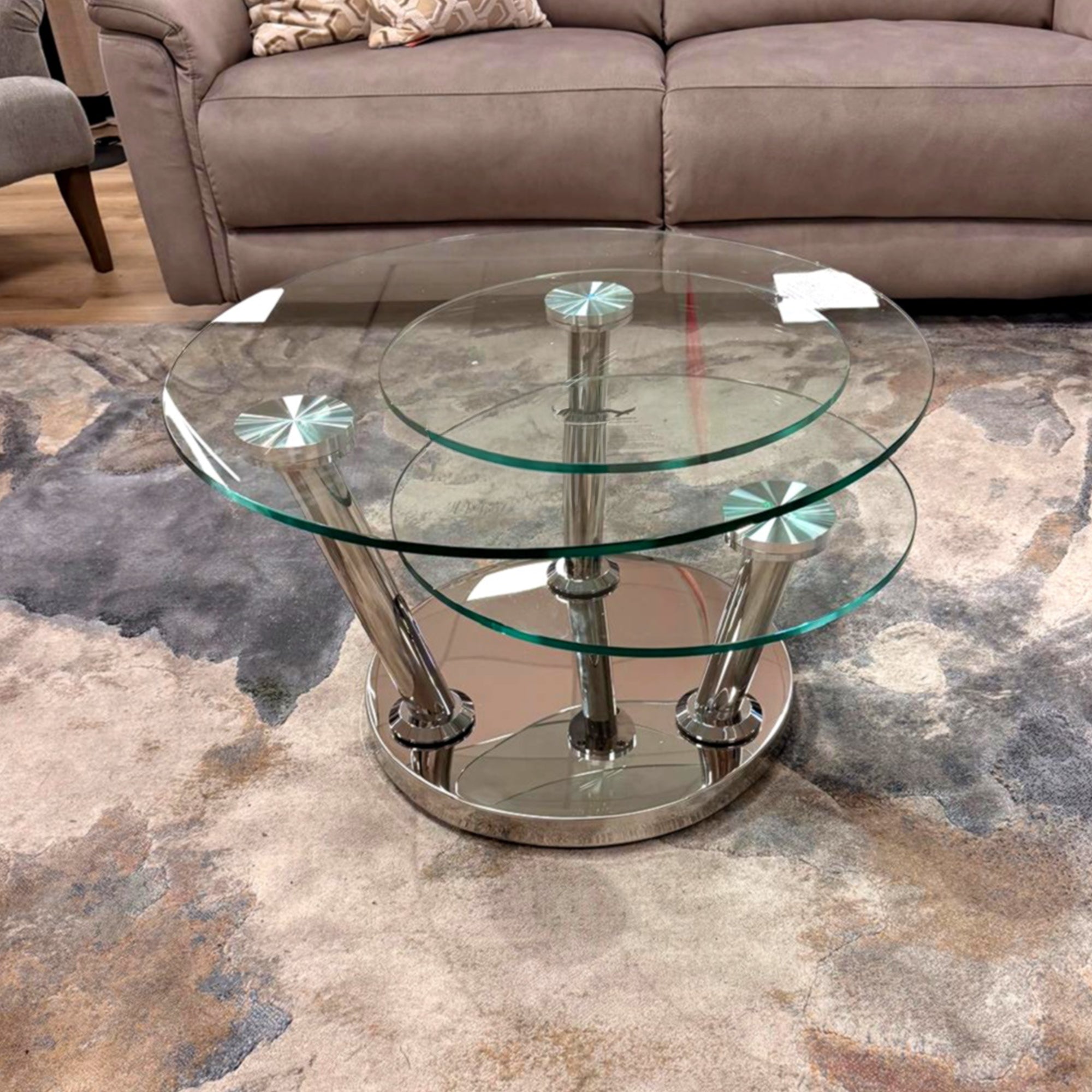 Monet - Glass Swivel Coffee Table- Item As Pictured