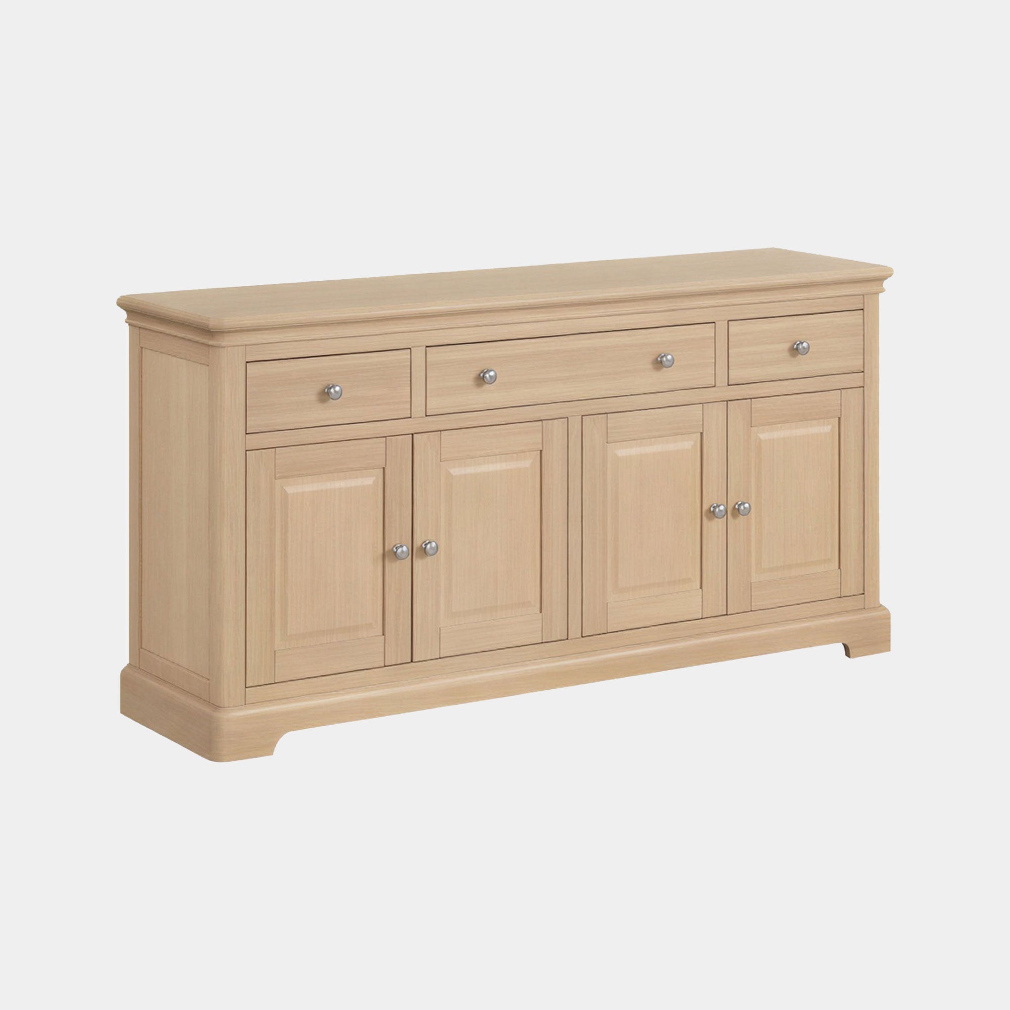 Sidmouth Oak - 4 Door Sideboard With Drawers