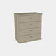 Fitzroy - 4 Drawer Bedside Chest Champagne