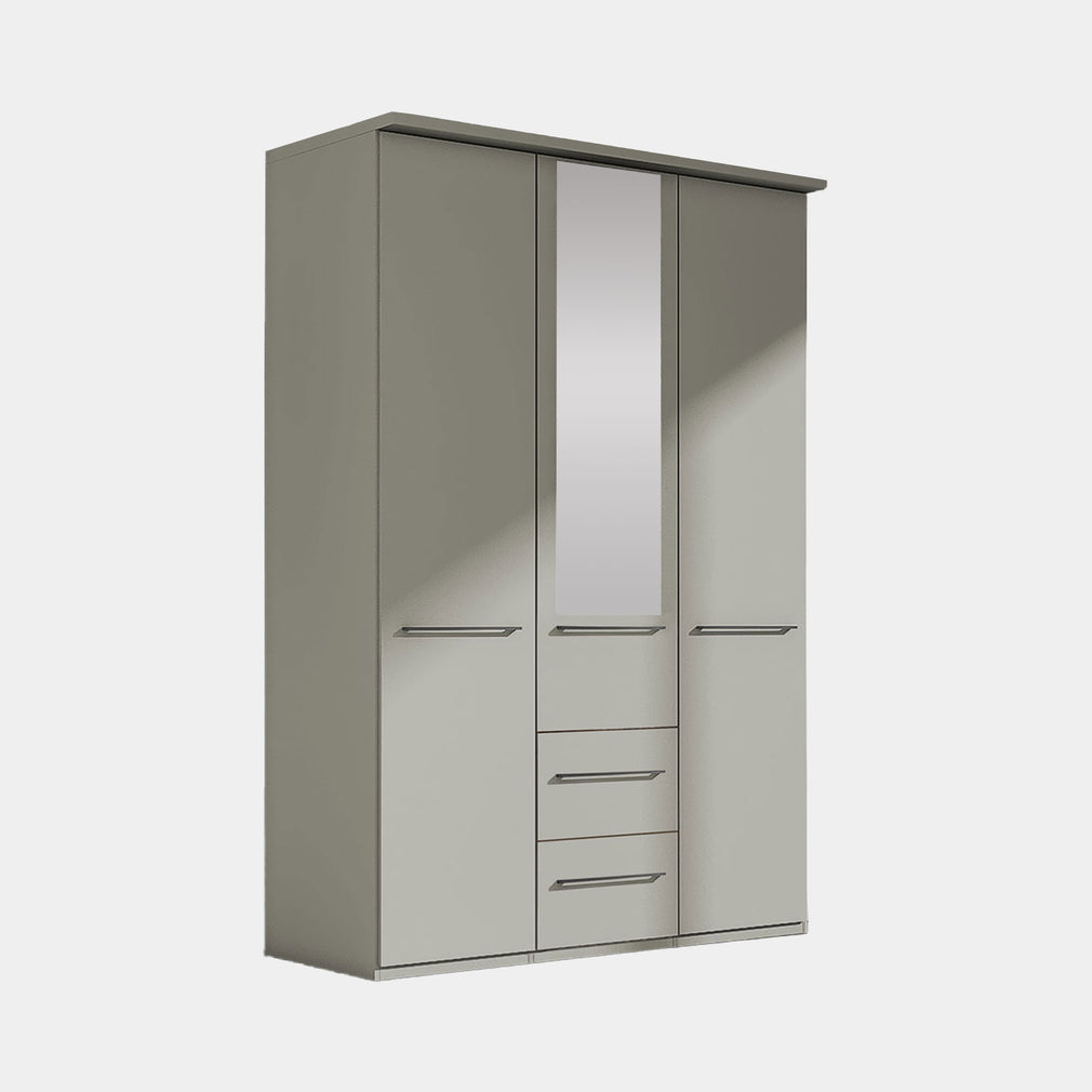 Fitzroy - 3 Door 2 Drawer Combi Mirrored Wardrobe
