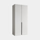 Varnell - 2 Glass Door Wardrobe White Glass