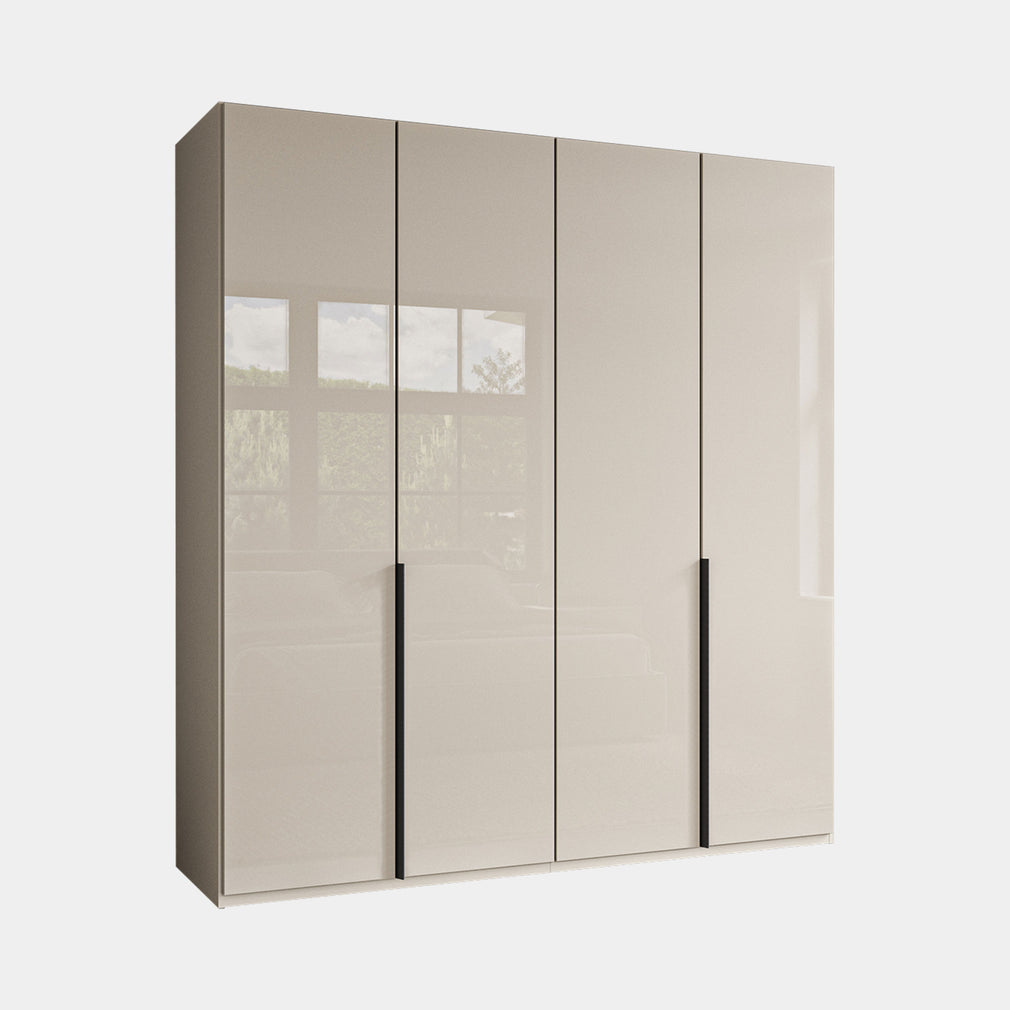 Varnell - 4 Door Glass Wardrobe Champagne Glass