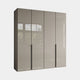 Varnell - 4 Door Glass Wardrobe Pebble Grey Glass