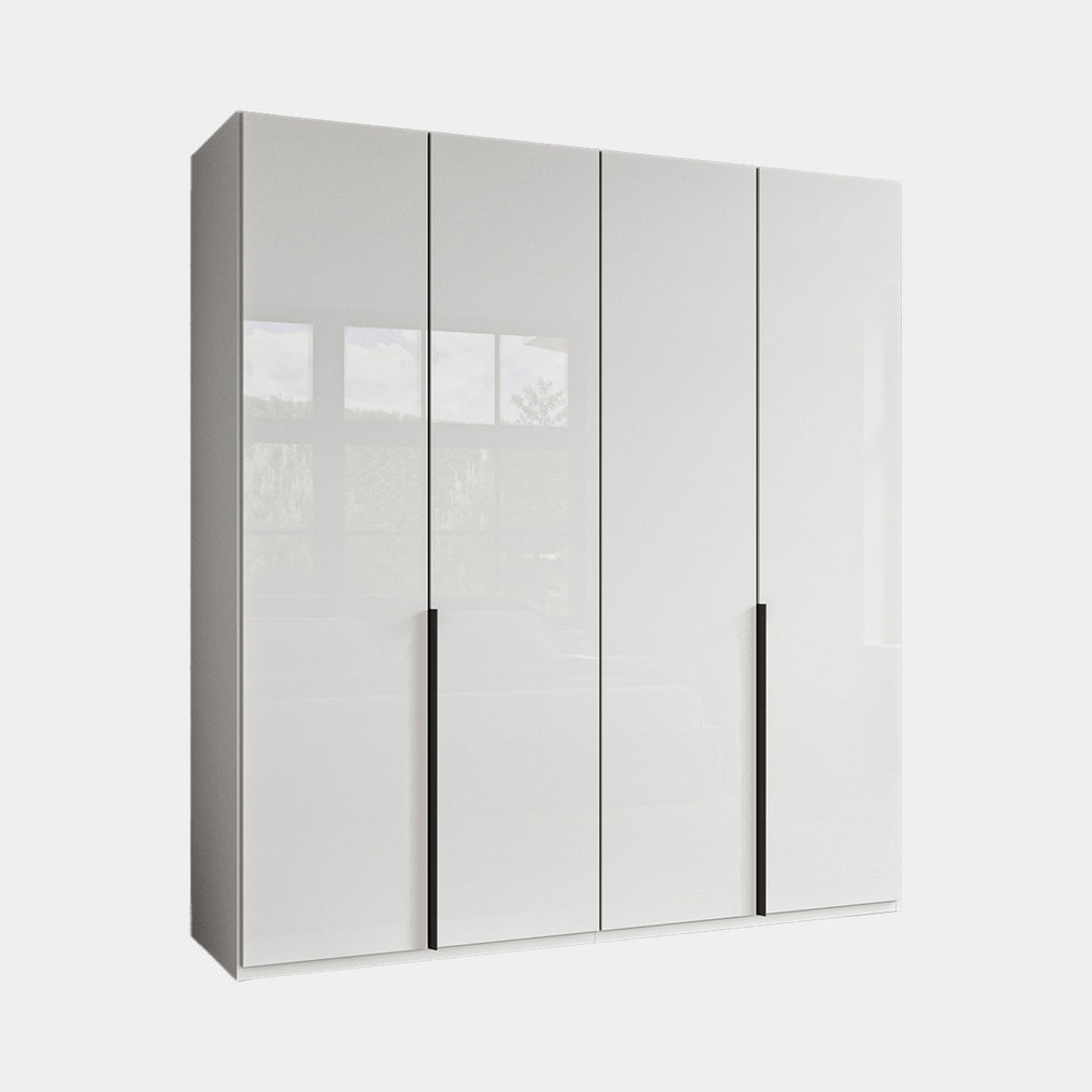 Varnell - 4 Door Glass Wardrobe White Glass