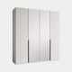 Varnell - 4 Door Glass Mirrored Wardrobe White Glass