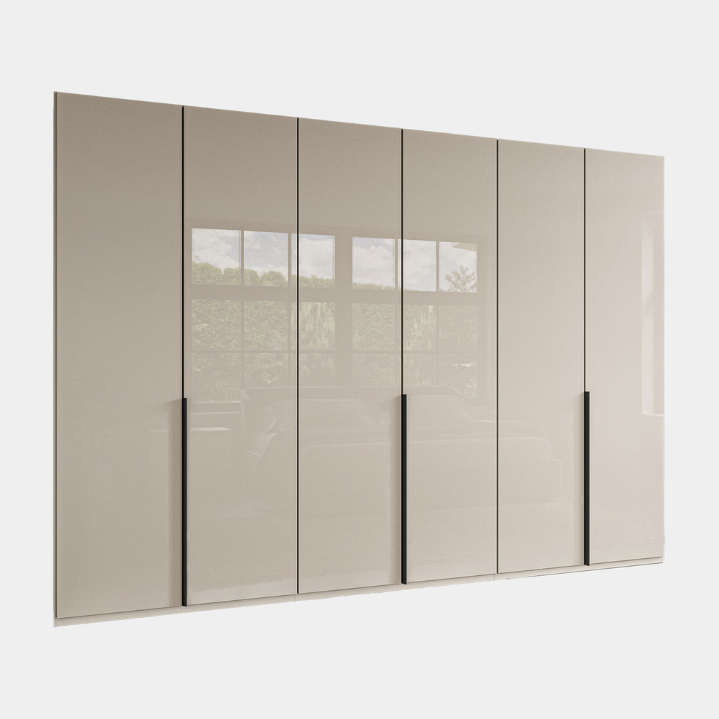 Varnell - 6 Glass Door Wardrobe Champagne Glass