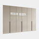 Varnell - 6 Glass Door Wardrobe Champagne Glass