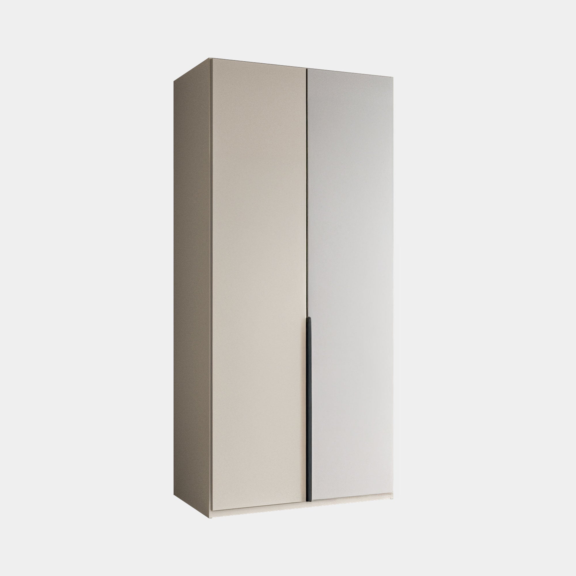 Varnell - 2 Door Glass Mirrored Wardrobe Champagne Glass