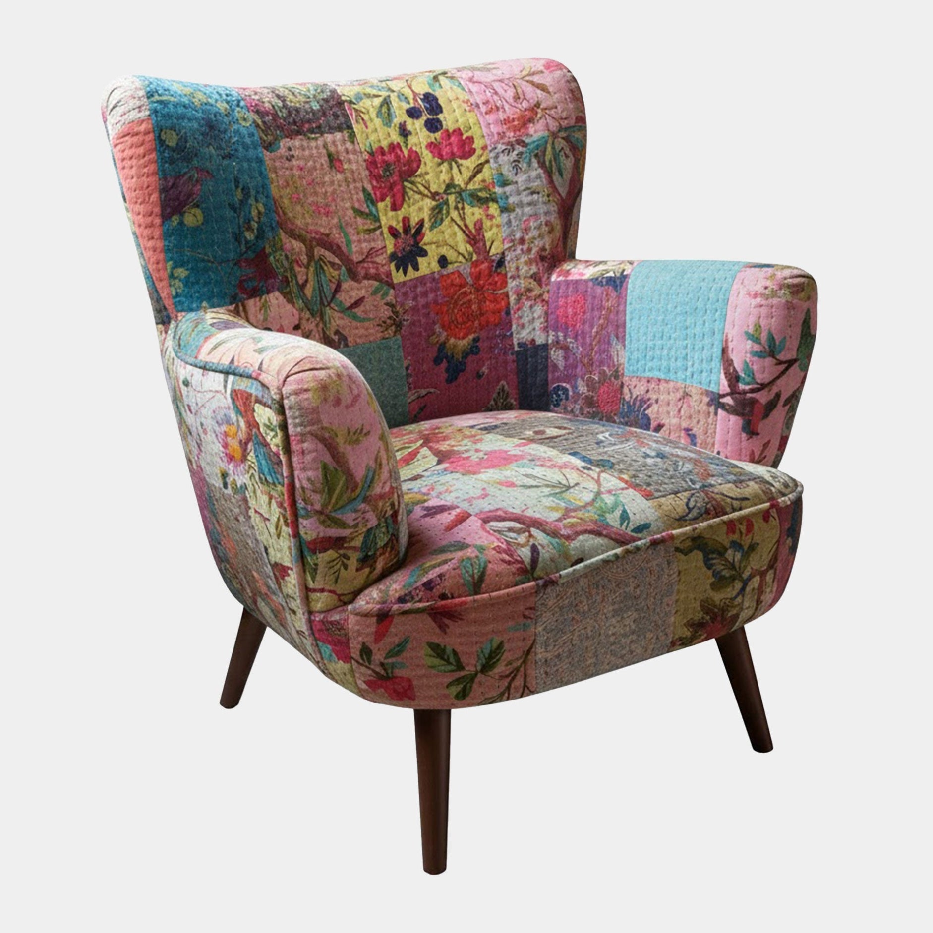 Asha - Armchair, Patchwork Fabric