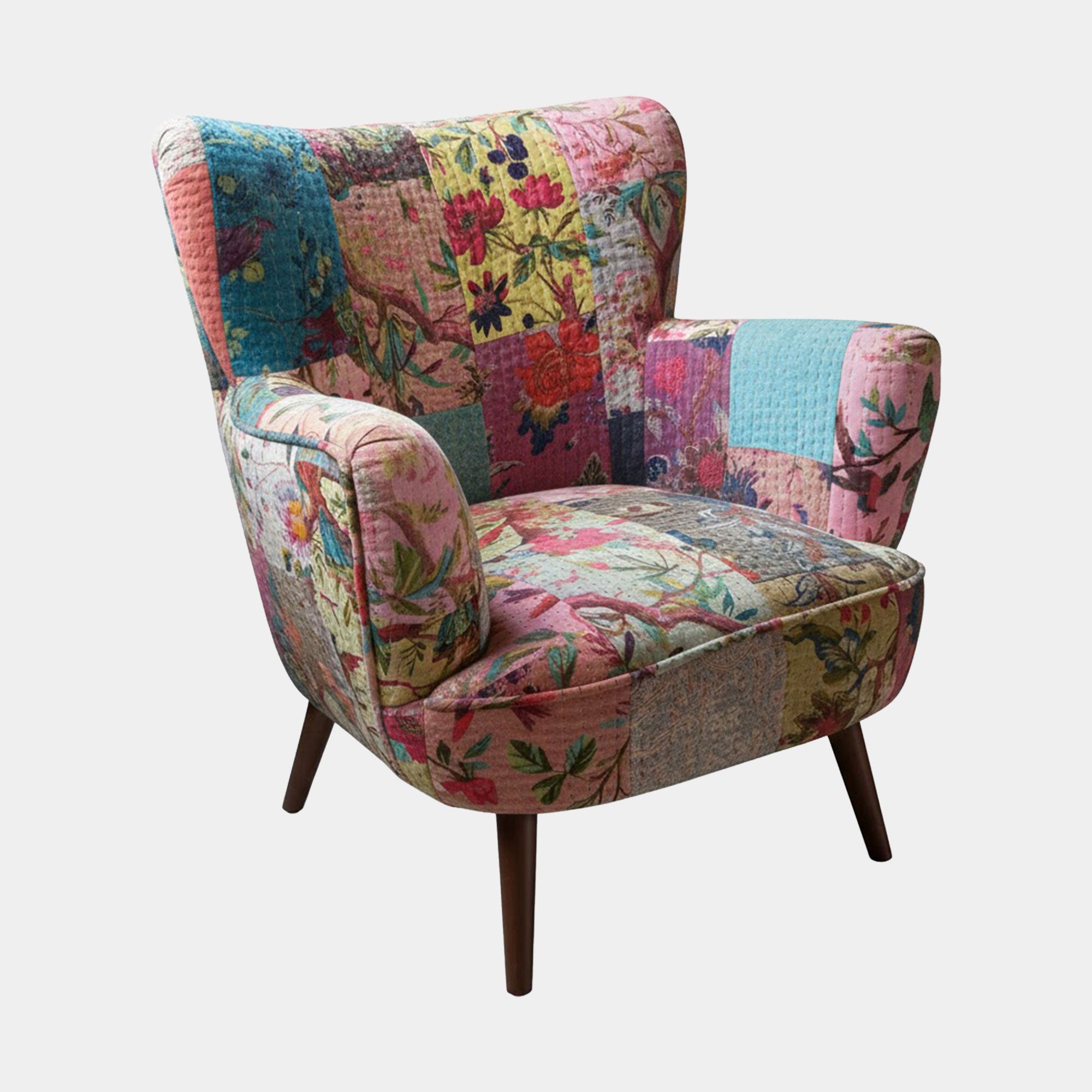 Ravi - Armchair, Patchwork Fabric