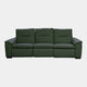 Pasadena - Large 3 Seat Sofa With 2 Power Recliners, Leather Dark Olive