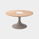 Martinique - 6 Seat Round Garden Dining Table and Chairs Set, Champagne Aluminium & Sintered Stone