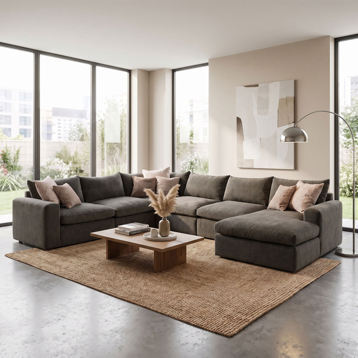 Retreat - RHF Chaise Corner Sofa, Fabric