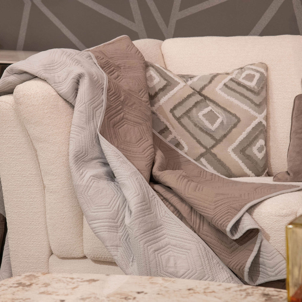 Dorrie Grey - Bedspread Throw 240x260cm